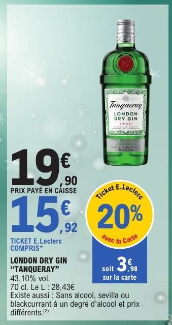 LONDON DRY GIN 'TANQUERAY'