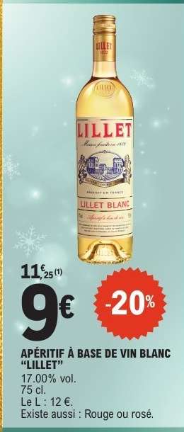 Apéritif à base de vin blanc 'Lillet'