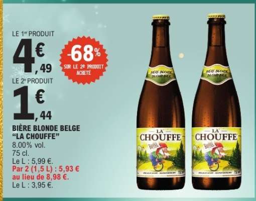 BIÈRE BLONDE BELGE “LA CHOUFFE”