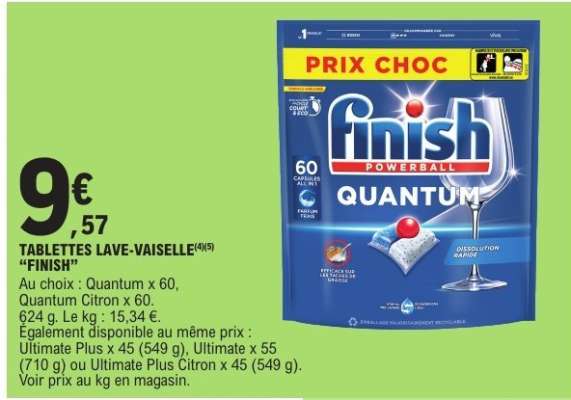 Tablettes Lave Vaisselle Finish