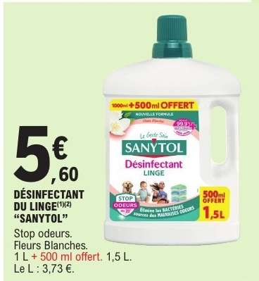DÉSINFECTANT DU LINGE “SANYTOL”