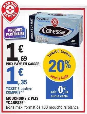 MOUCHOIRS 2 PLIS “CARESSE”