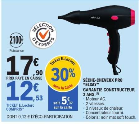 SÈCHE-CHEVEUX PRO "ELSAY"