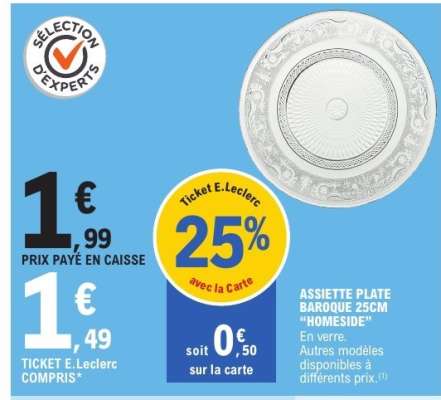 ASSIETTE PLATE BAROQUE 25CM “HOMESIDE”