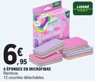 4 ÉPONGES EN MICROFIBRE