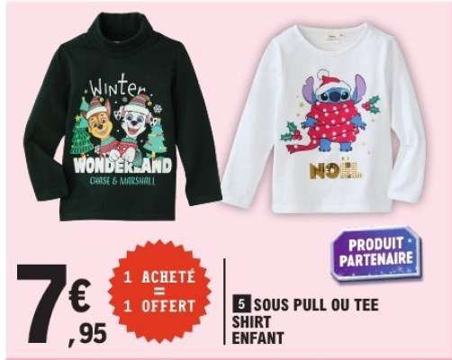Sous Pull ou Tee Shirt Enfant