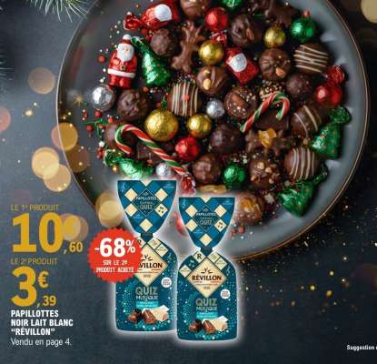 PAPILLOTTES NOIR LAIT BLANC "RÉVILLON"