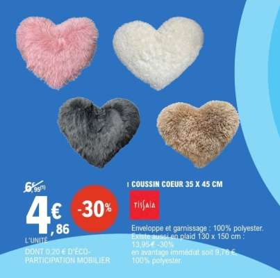 COUSSIN COEUR 35 X 45 CM