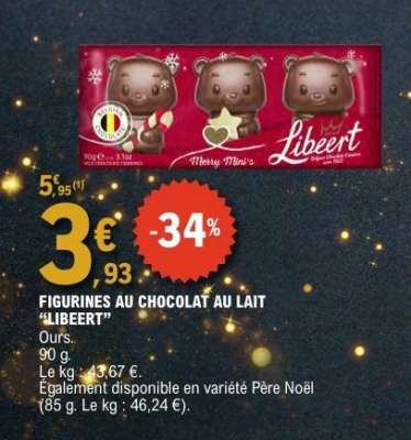 FIGURINES AU CHOCOLAT AU LAIT "LIBEERT"