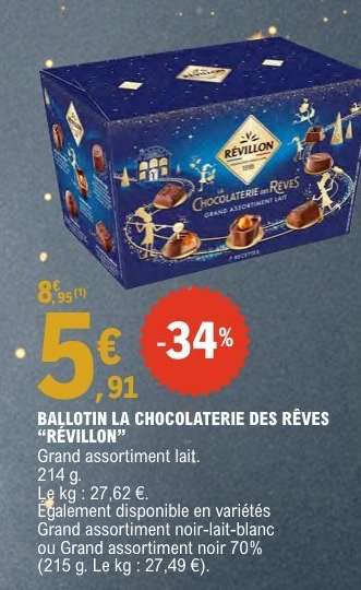 BALLOTIN LA CHOCOLATERIE DES RÊVES "RÉVILLON"