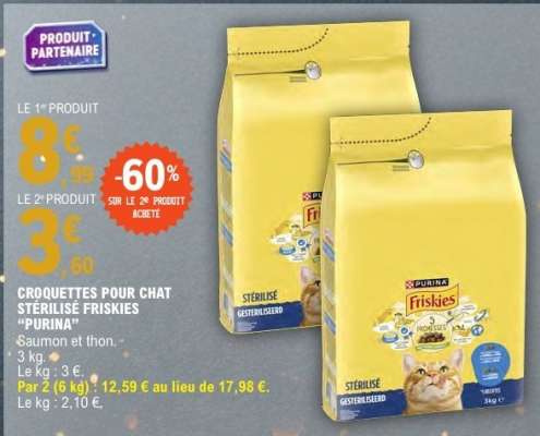 CROQUETTES POUR CHAT STÉRILISÉ FRISKIES “PURINA”