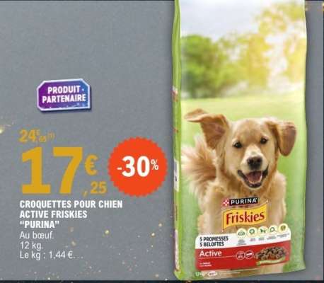 CROQUETTES POUR CHIEN ACTIVE FRISKIES 'PURINA'