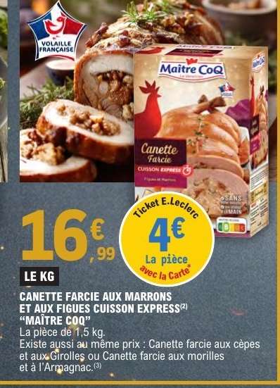 Canette Farcie aux Marrons et aux Figues Cuisson Express