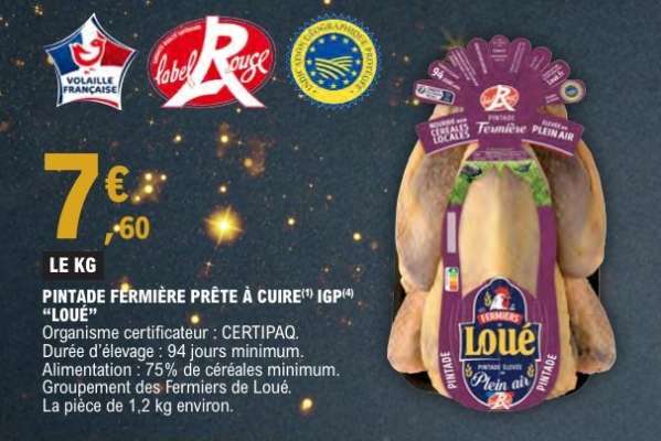 PINTADE FERMIÈRE PRÊTE À CUIRE IGP 'LOUÉ'