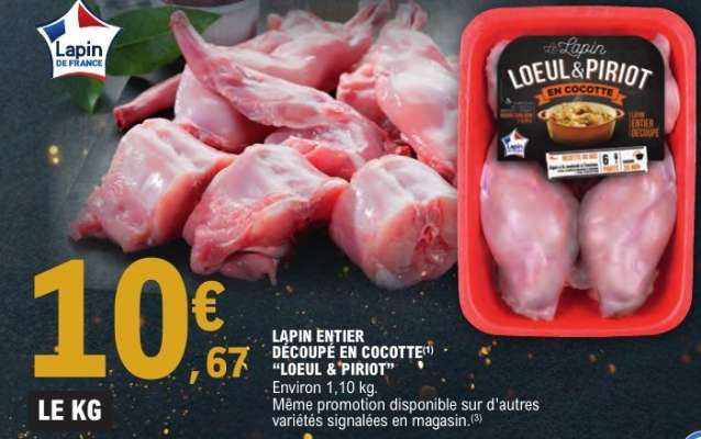 Lapin entier découpé en cocotte "LOEUL & PIRIOT"