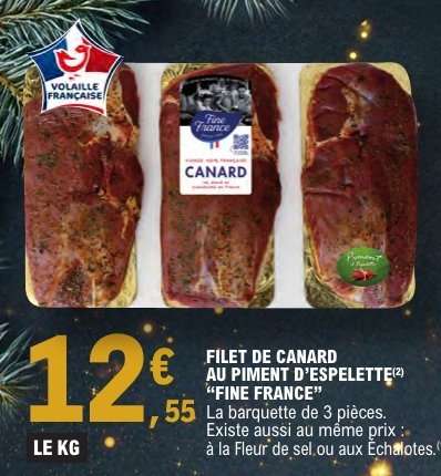 FILET DE CANARD AU PIMENT D’ESPELETTE “FINE FRANCE”