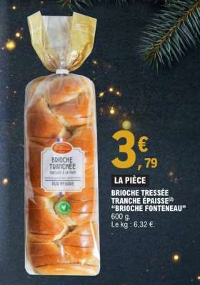 BRIOCHE TRESSÉE TRANCHE ÉPAISSE