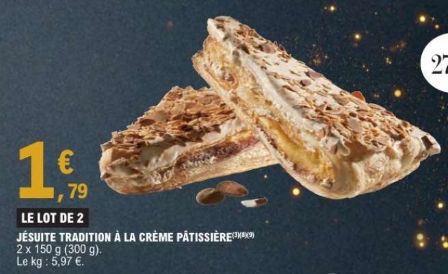 JÉSUITE TRADITION À LA CRÈME PÂTISSIÈRE