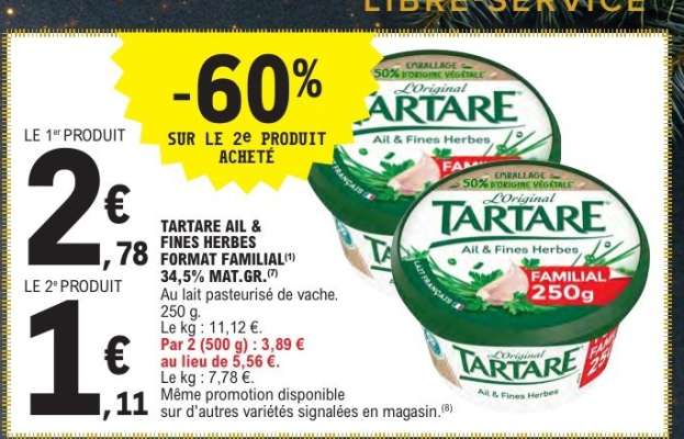 Tartare Ail & Fines Herbes Format Familial