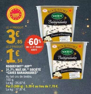 ROQUEFORT AOP SOCIÉTÉ CAVES BARAGNAUDES