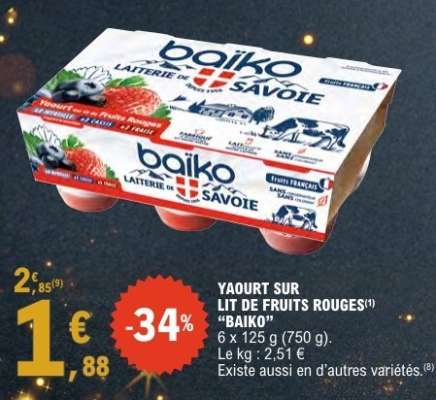 YAOURT SUR LIT DE FRUITS ROUGES "BAIKO"