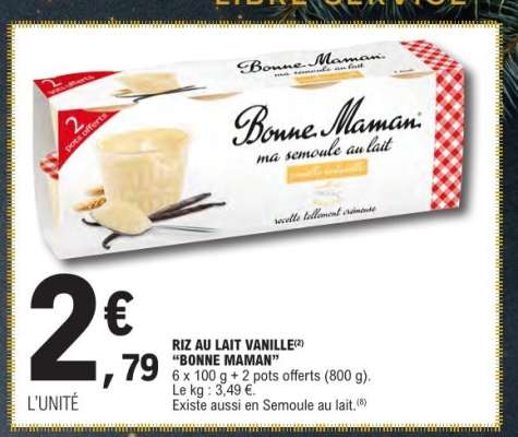 RIZ AU LAIT VANILLE "BONNE MAMAN"