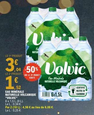 Eau Minérale Naturelle Volcanique 'Volvic'