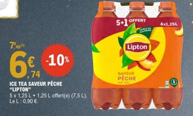 ICE TEA SAVEUR PÊCHE 'LIPTON'