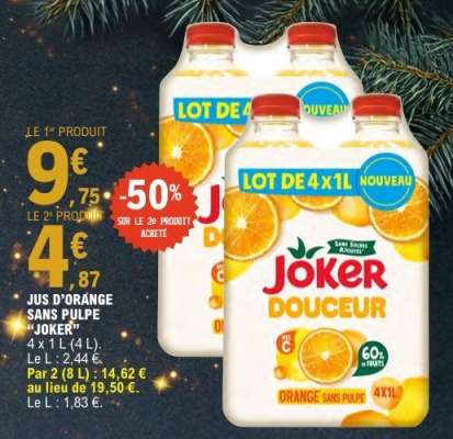 Jus d'orange sans pulpe "Joker"