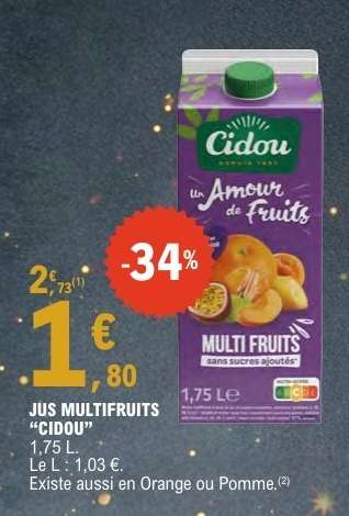 JUS MULTIFRUITS “CIDOU”