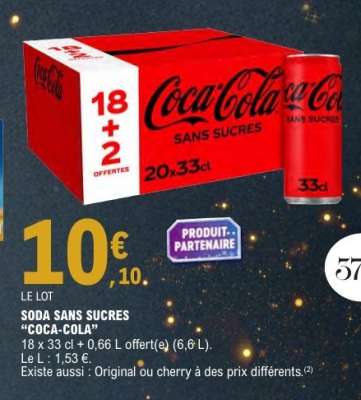 Soda Sans Sucres "Coca Cola"