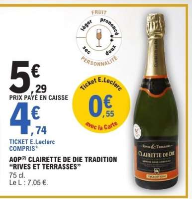 AOP Clairette de Die Tradition 'Rives et Terrasses'
