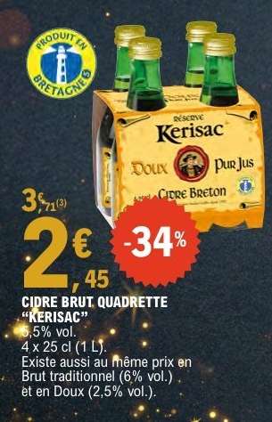 CIDRE BRUT QUADRETTE “KERISAC”