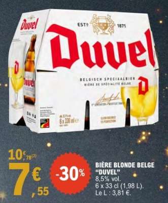 BIÈRE BLONDE BELGE “DUVEL”