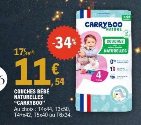 COUCHES BÉBÉ NATURELLES “CARRYBOO”