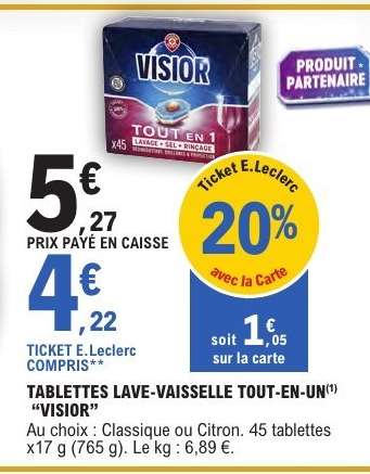 TABLETTES LAVE VAISSELLE TOUT-EN-UN 'VISIOR'