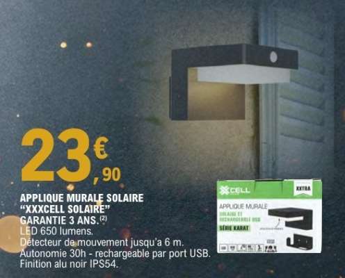 APPLIQUE MURALE SOLAIRE “XXXCELL SOLAIRE”