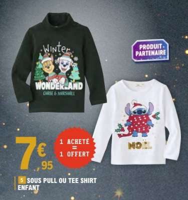 Sous Pull ou Tee Shirt Enfant