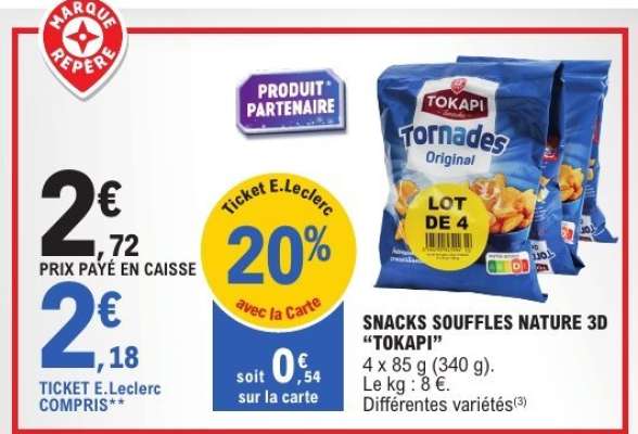 SNACKS SOUFFLES NATURE 3D “TOKAPI”