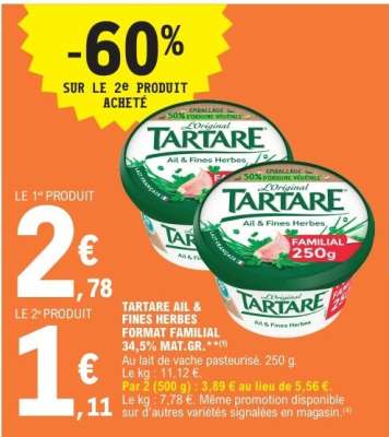 Tartare Ail & Fines Herbes Format Familial