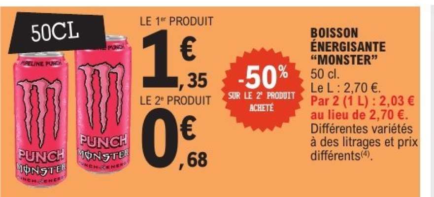 Boisson Energisante Monster