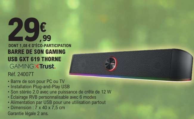 BARRE DE SON GAMING USB GXT 619 THORNE