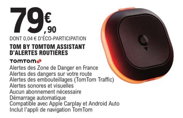 TOM BY TOMTOM ASSISTANT D'ALERTES ROUTIÈRES