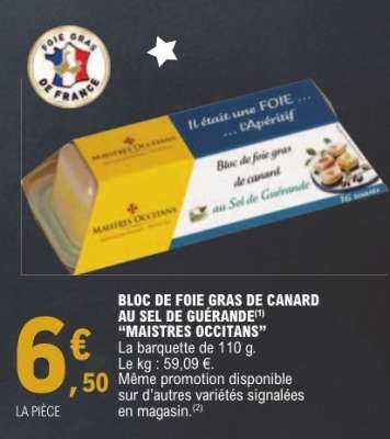 BLOC DE FOIE GRAS DE CANARD AU SEL DE GUÉRANDE