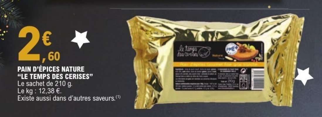 PAIN D'ÉPICES NATURE "LE TEMPS DES CERISES"
