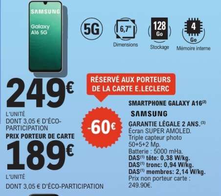 SMARTPHONE GALAXY A16