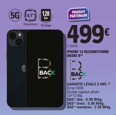 IPHONE 14 RECONDITIONNE GRADE B