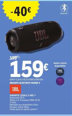 ENCEINTE BLUETOOTH CHARGE 6