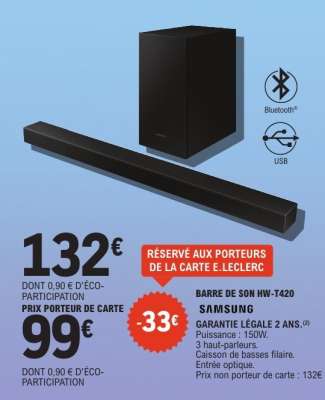 BARRE DE SON HW-T420 SAMSUNG