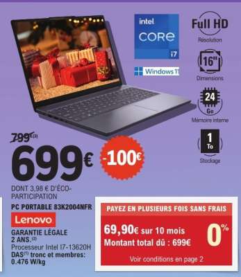 PC PORTABLE 83K2004NFR